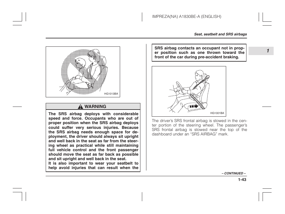 Subaru 2002 Impreza User Manual | Page 66 / 390