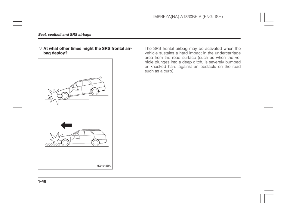 Subaru 2002 Impreza User Manual | Page 71 / 390
