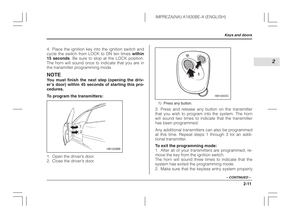 Subaru 2002 Impreza User Manual | Page 96 / 390