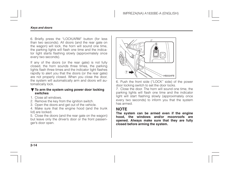 Subaru 2002 Impreza User Manual | Page 99 / 390