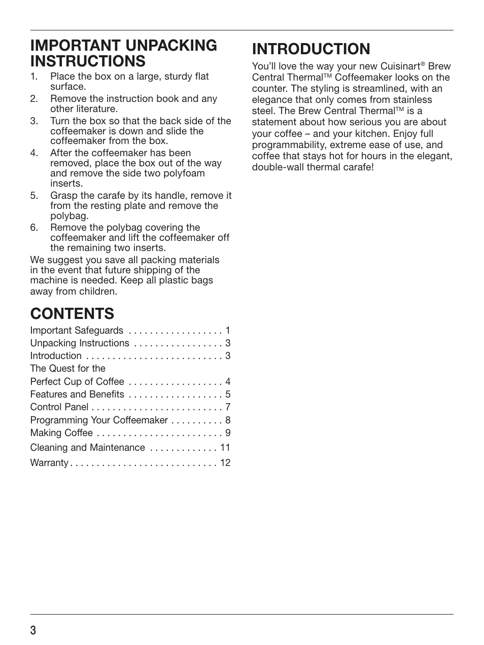 Cuisinart BREW CENTRAL THERMAL DCC-2400C User Manual | Page 4 / 14