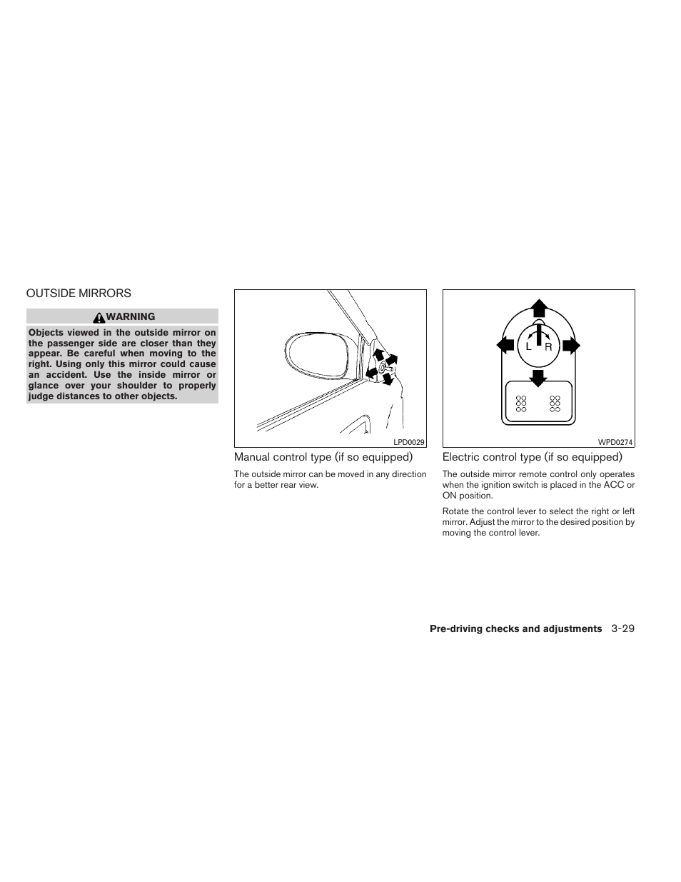Outside mirrors -29 | NISSAN 2012 Sentra User Manual | Page 150 / 366