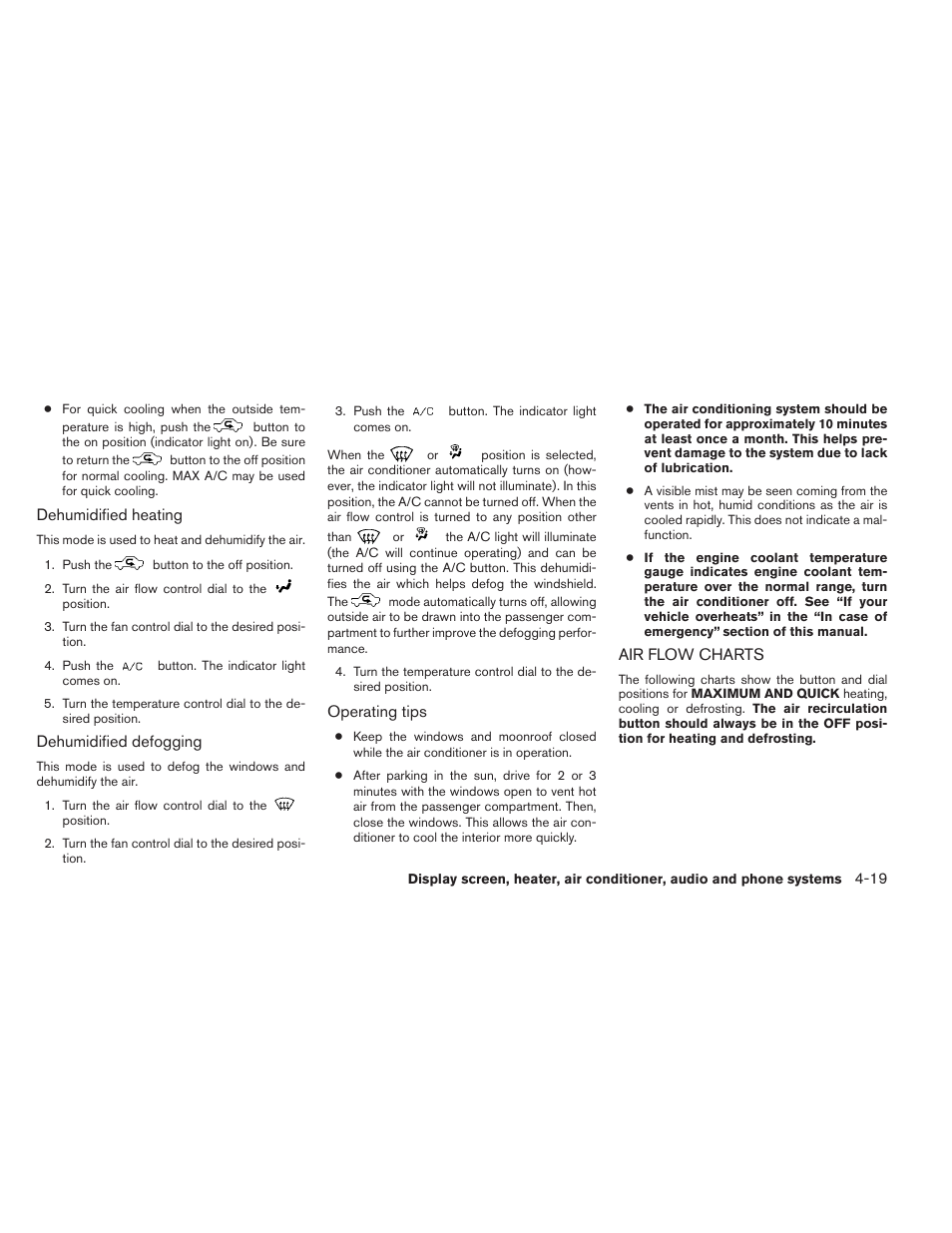 Air flow charts -19 | NISSAN 2012 Sentra User Manual | Page 172 / 366