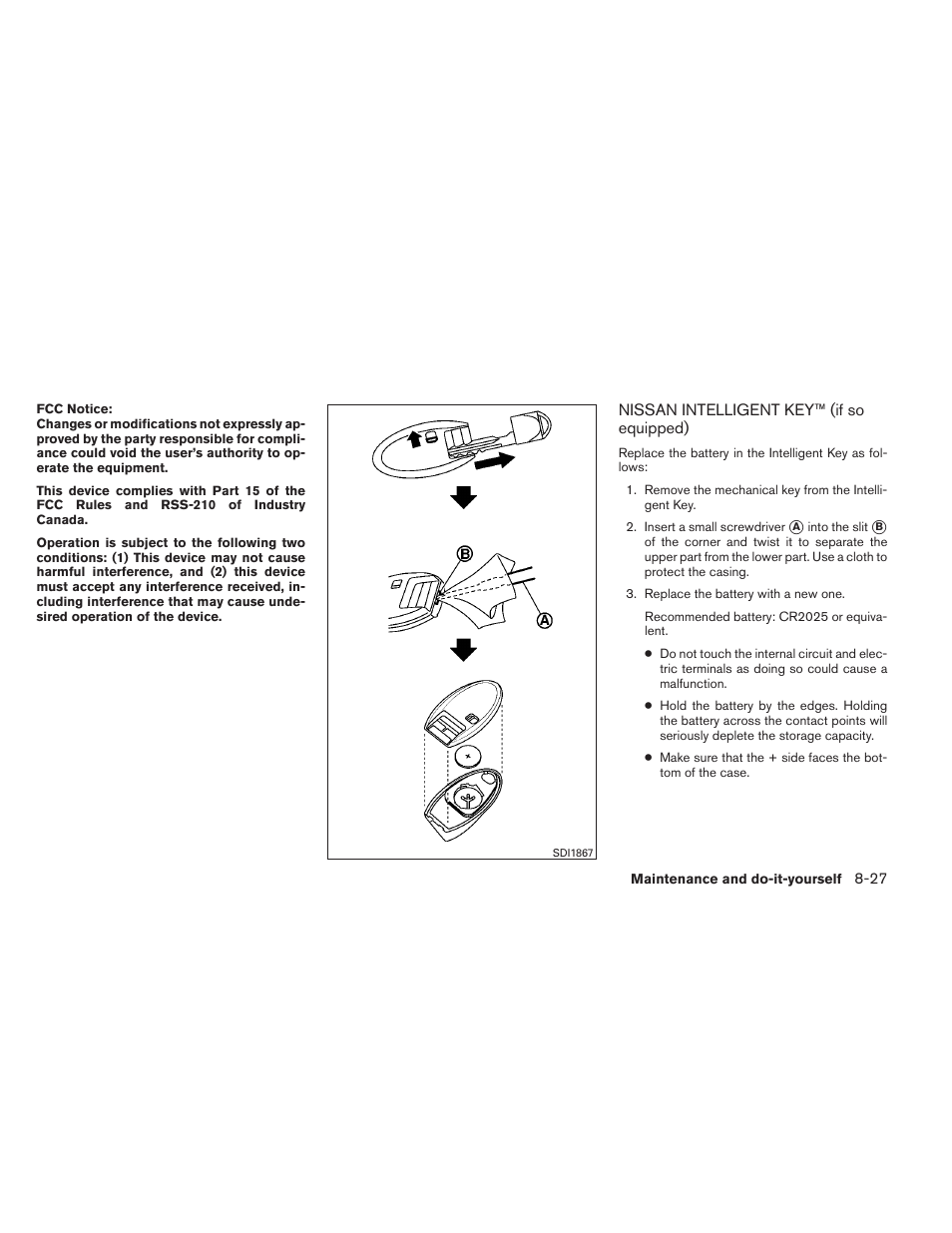 Nissan intelligent key™ (if so equipped) -27 | NISSAN 2012 Sentra User Manual | Page 314 / 366