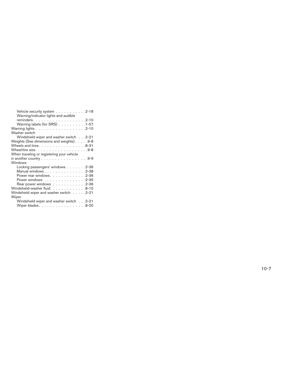 NISSAN 2012 Sentra User Manual | Page 364 / 366
