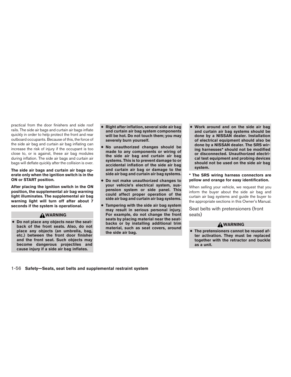 NISSAN 2012 Sentra User Manual | Page 75 / 366