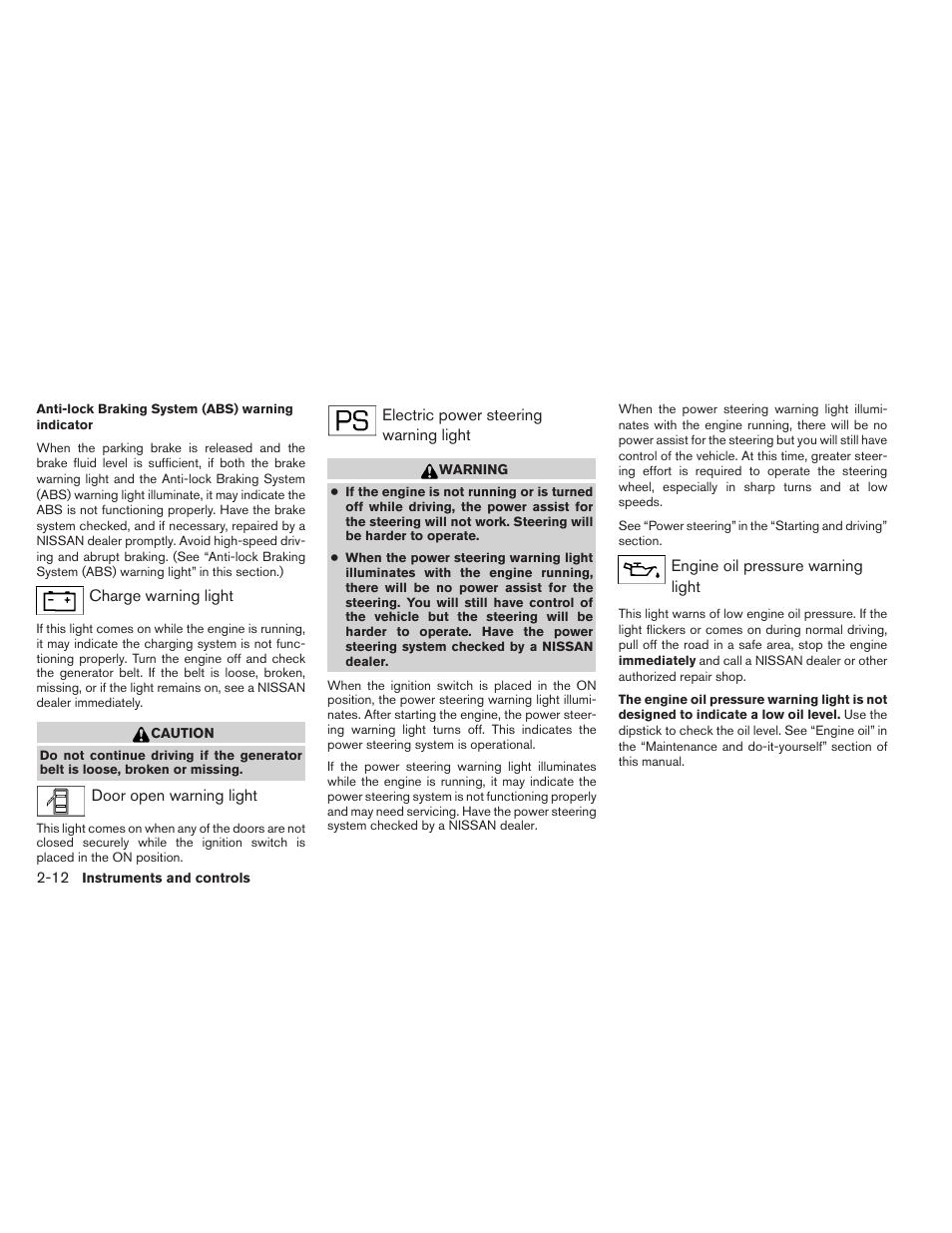 NISSAN 2012 Sentra User Manual | Page 91 / 366