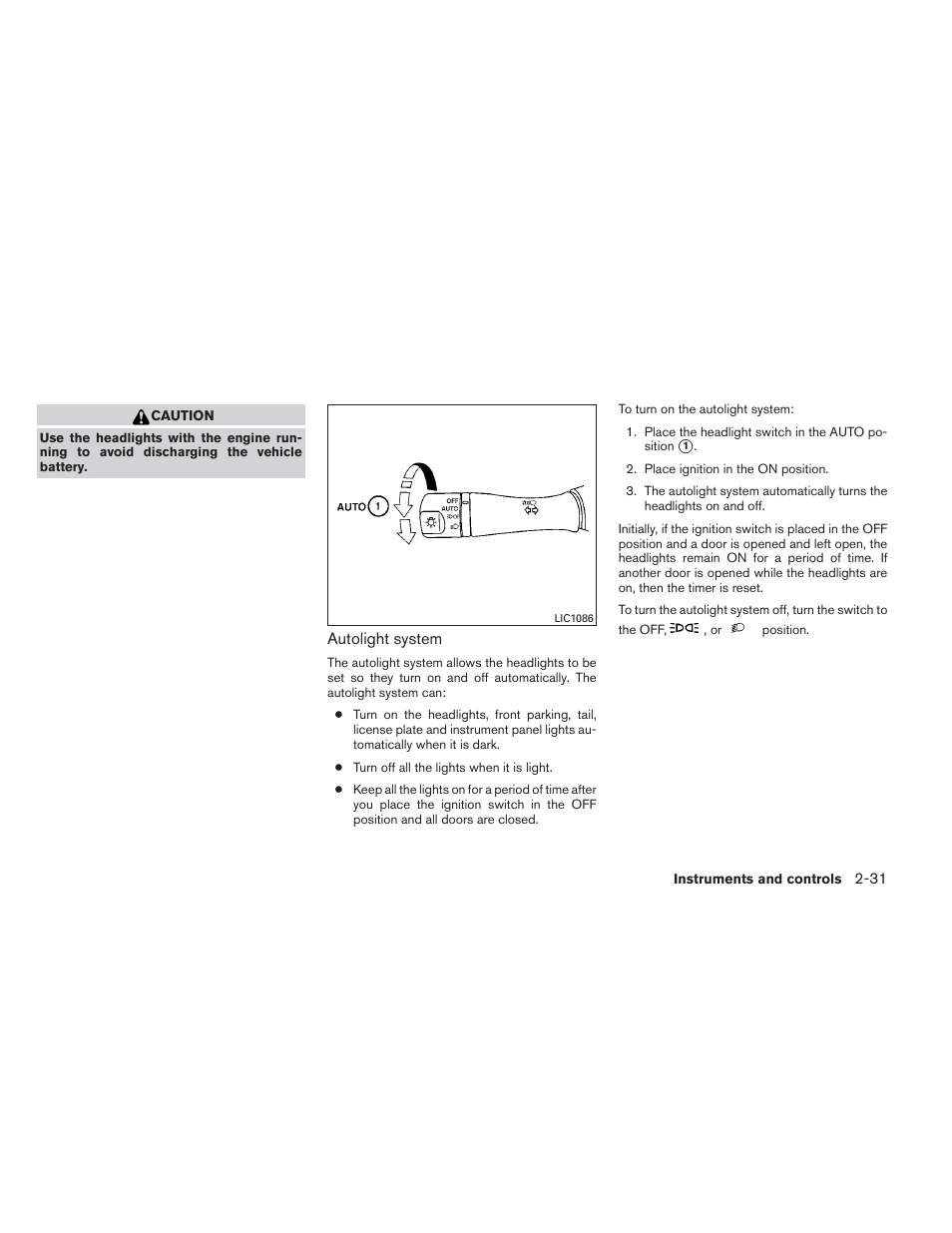 NISSAN 2012 Maxima User Manual | Page 102 / 452
