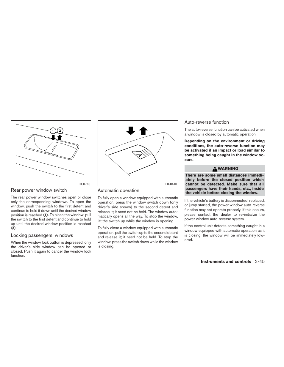 NISSAN 2012 Maxima User Manual | Page 116 / 452