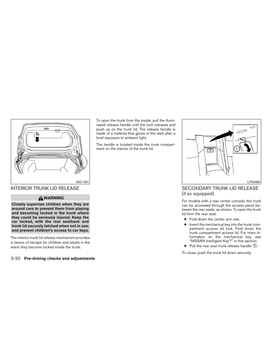 NISSAN 2012 Maxima User Manual | Page 147 / 452