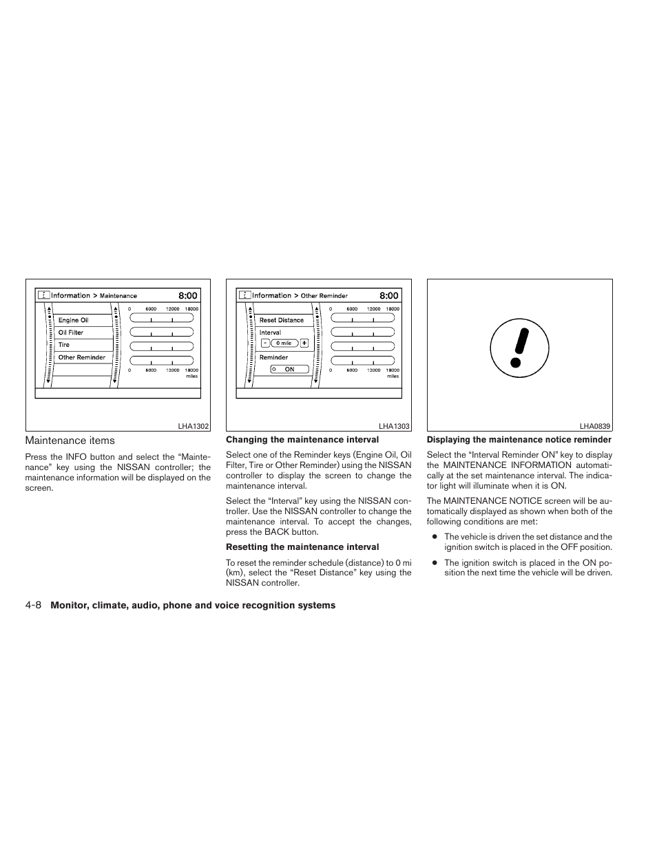 NISSAN 2012 Maxima User Manual | Page 167 / 452