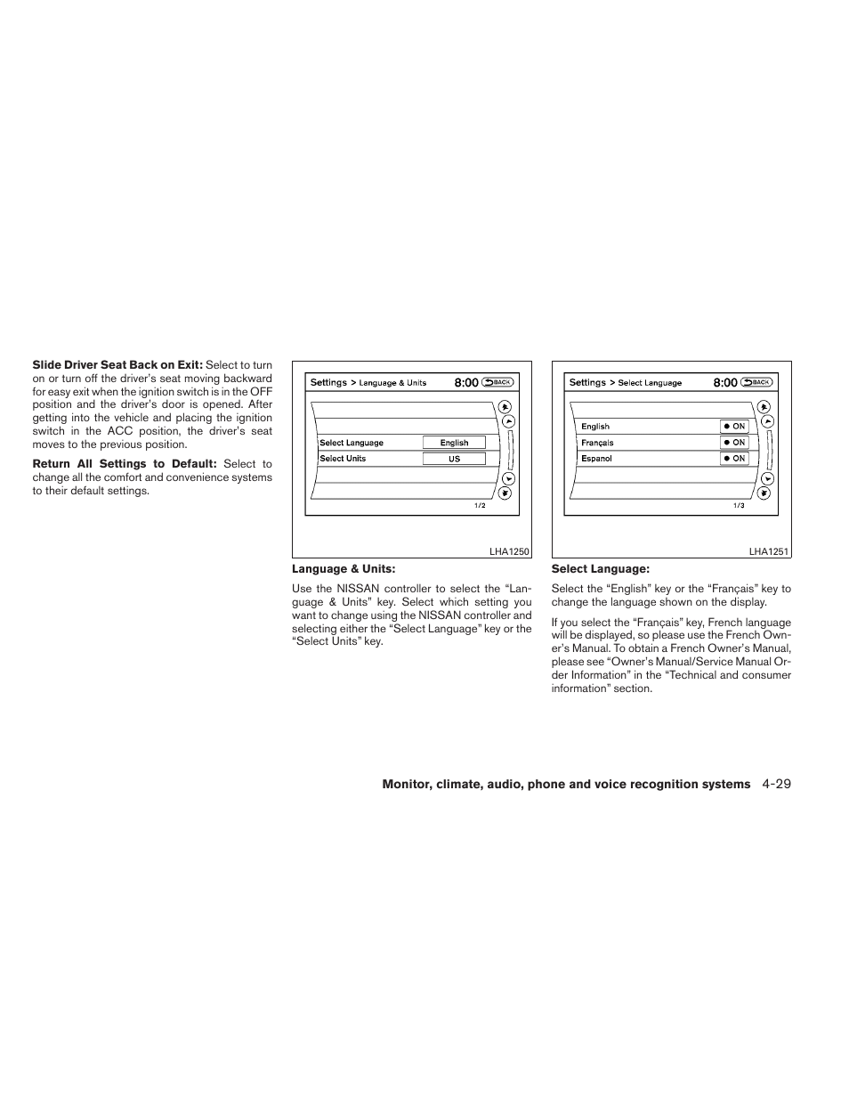 NISSAN 2012 Maxima User Manual | Page 188 / 452