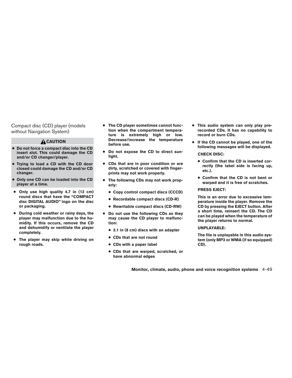 NISSAN 2012 Maxima User Manual | Page 208 / 452