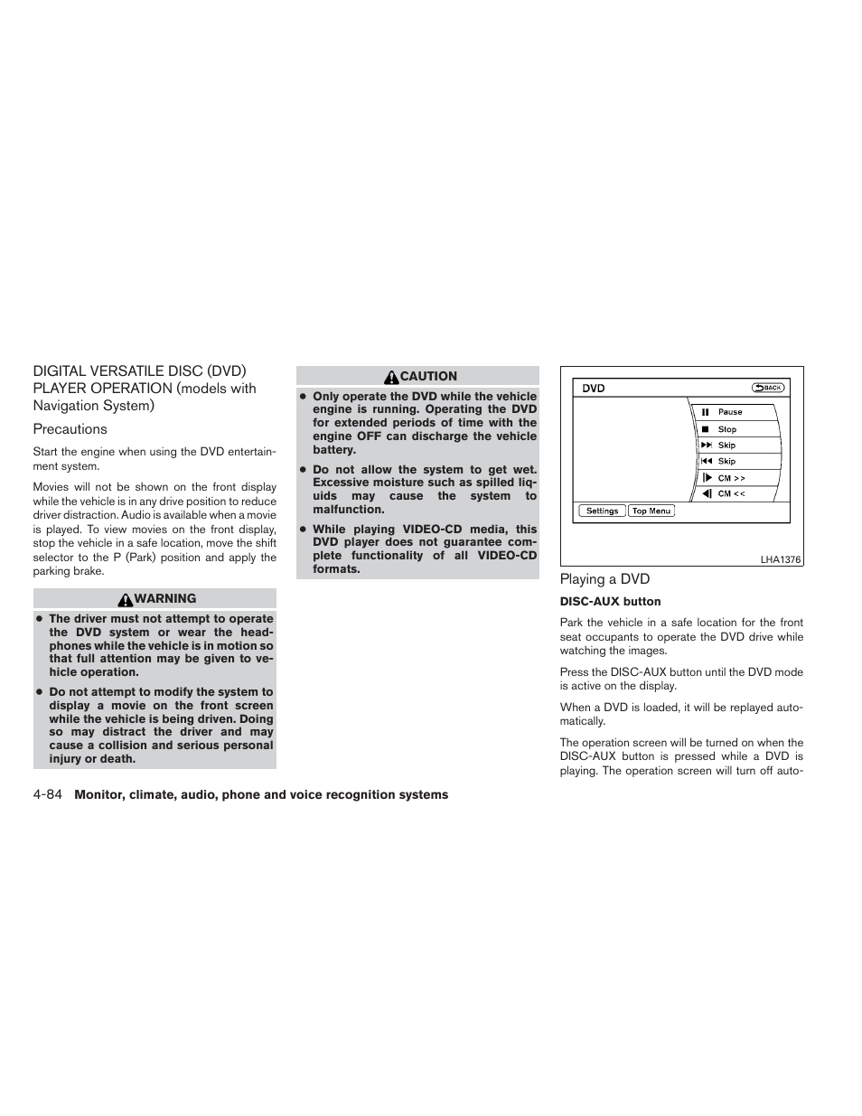 NISSAN 2012 Maxima User Manual | Page 243 / 452