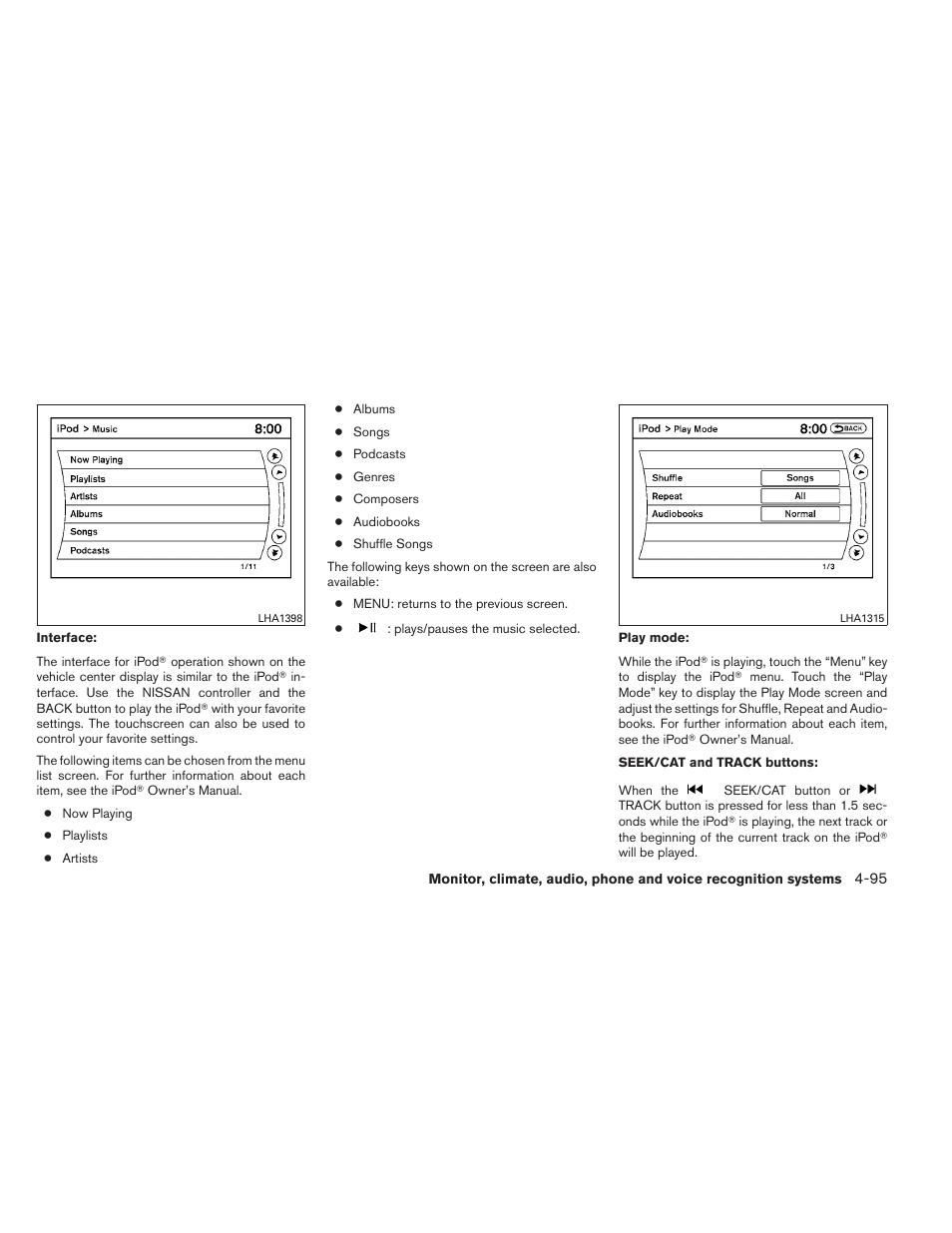 NISSAN 2012 Maxima User Manual | Page 254 / 452