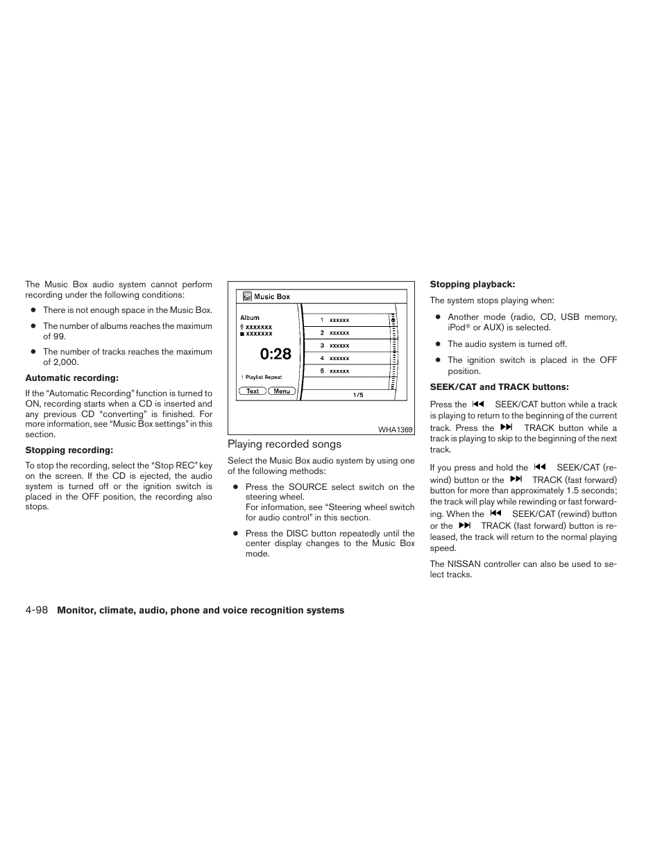 NISSAN 2012 Maxima User Manual | Page 257 / 452