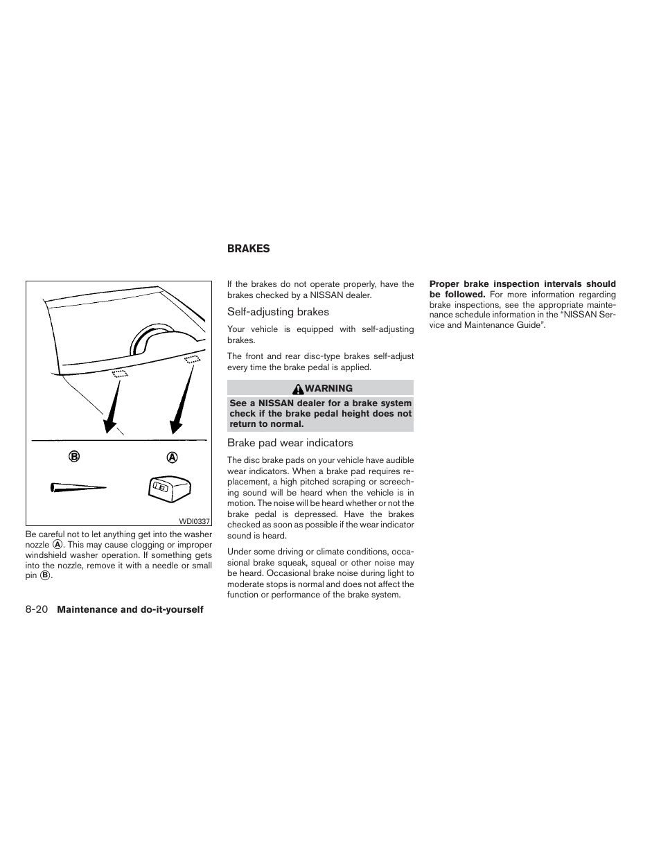Brakes -20 | NISSAN 2012 Maxima User Manual | Page 393 / 452