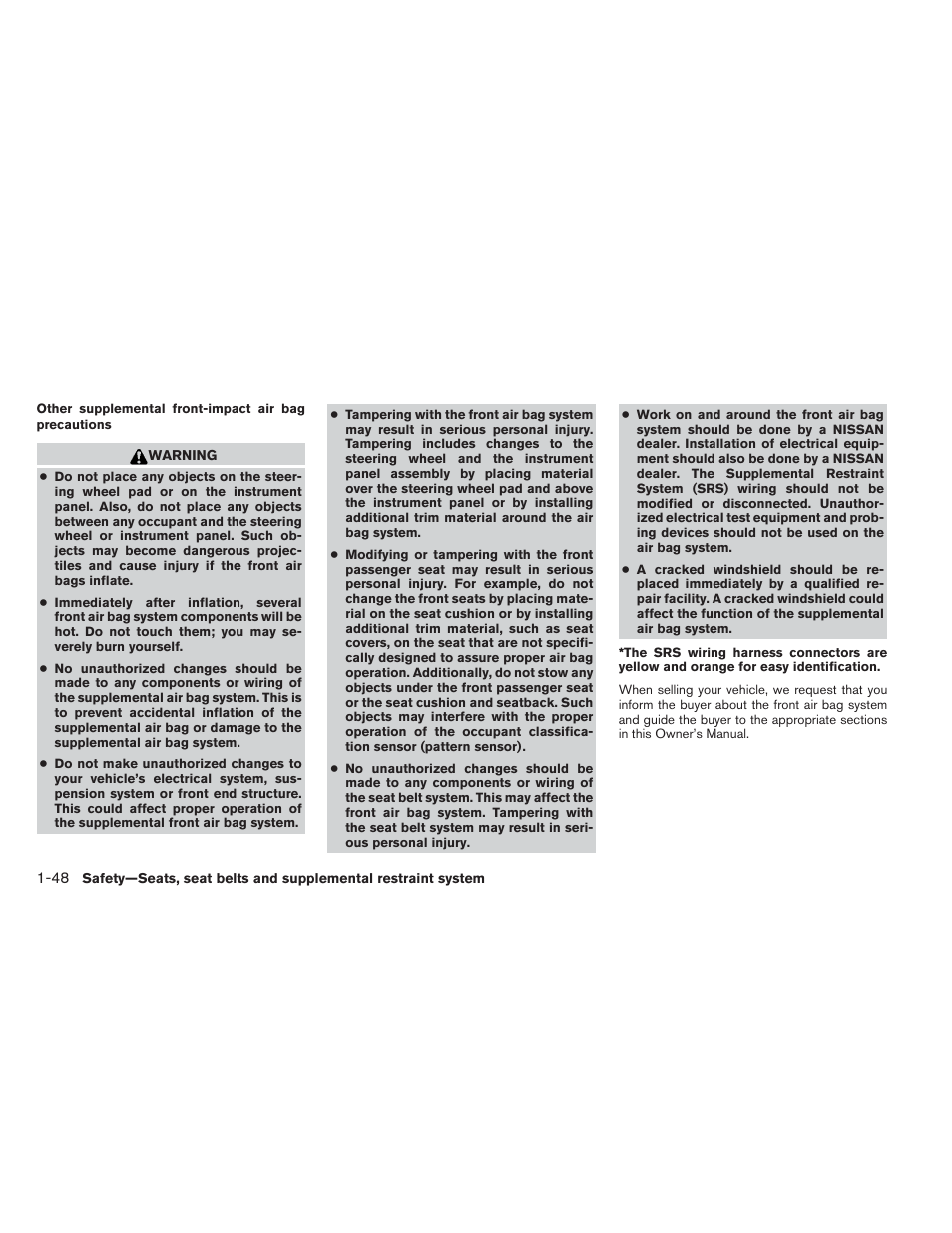 NISSAN 2012 Maxima User Manual | Page 65 / 452
