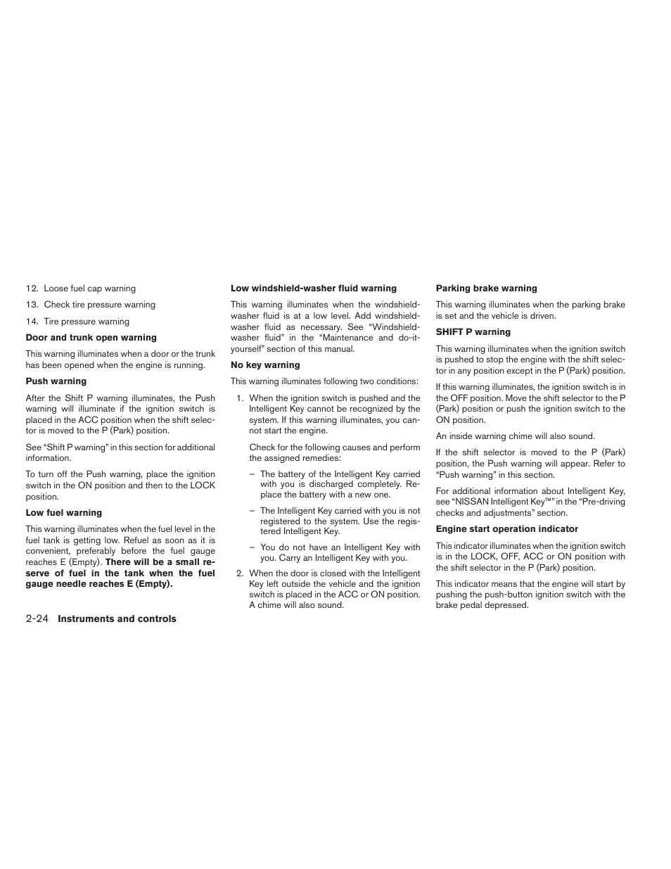 NISSAN 2012 Maxima User Manual | Page 95 / 452