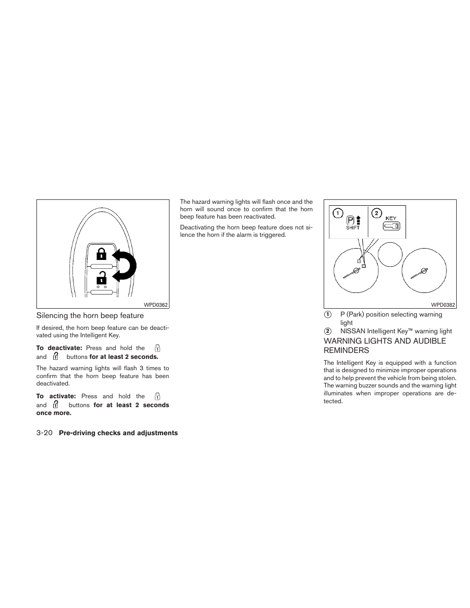 Warning lights and audible reminders -20 | NISSAN 2011 Sentra User Manual | Page 139 / 360