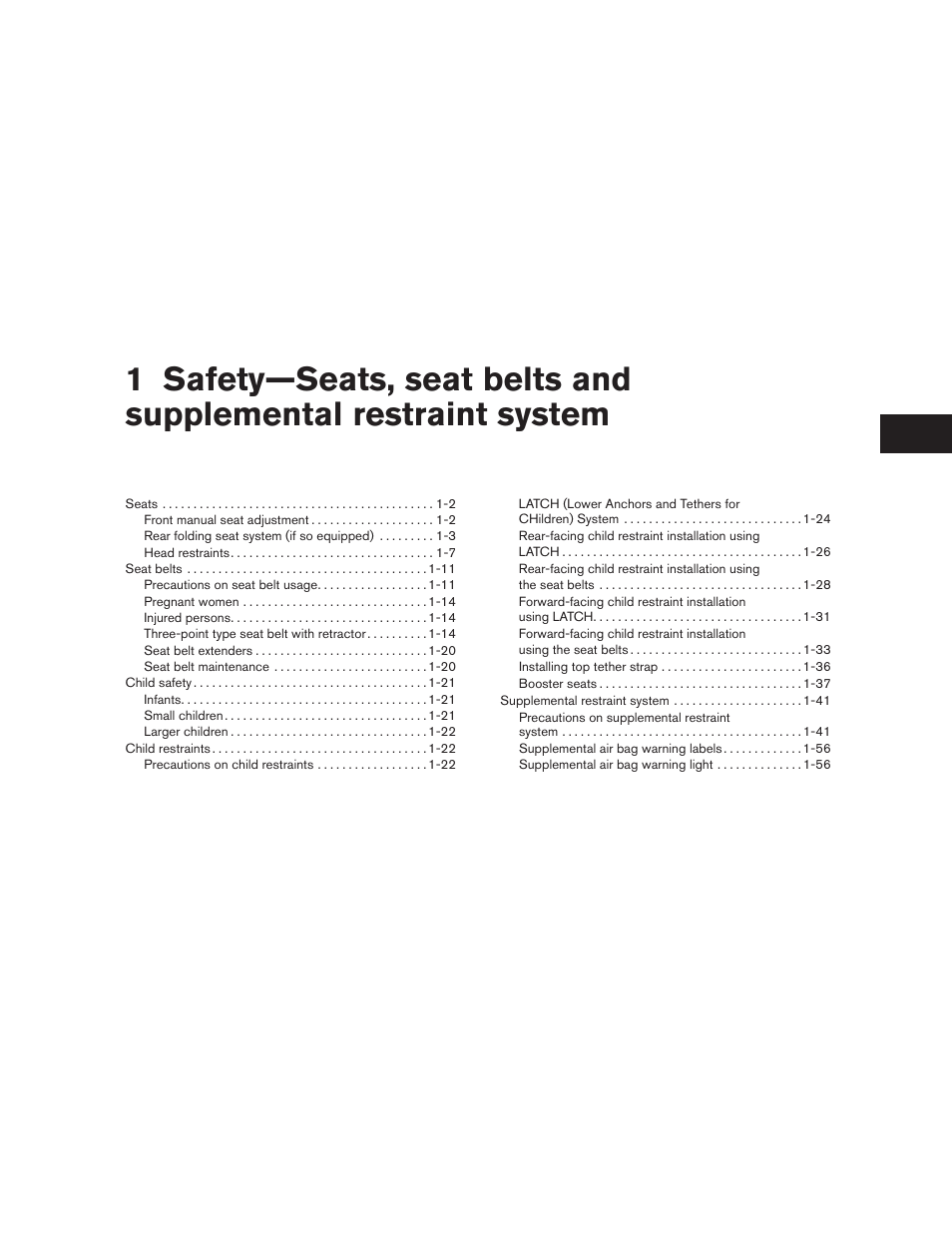 NISSAN 2011 Sentra User Manual | Page 20 / 360