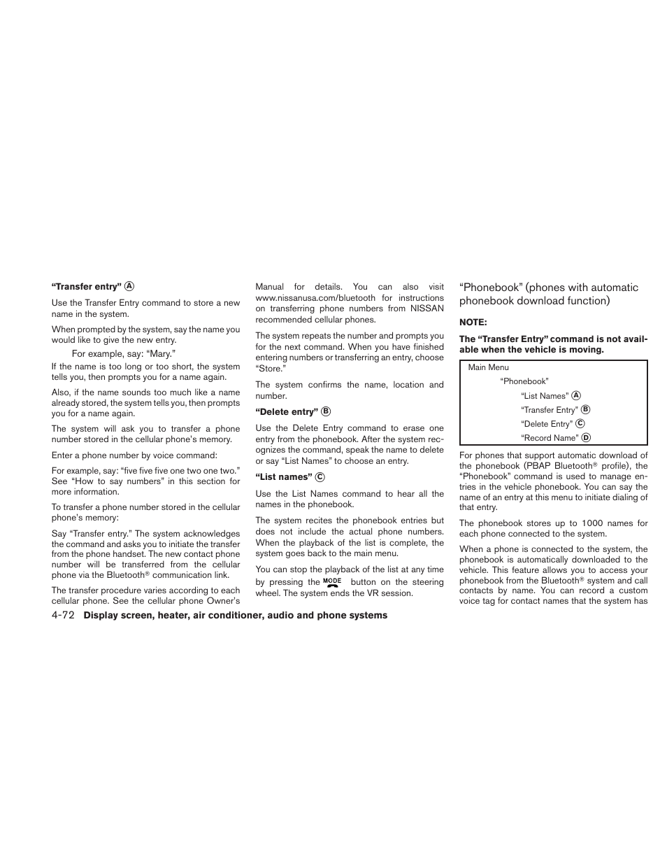 NISSAN 2011 Sentra User Manual | Page 221 / 360