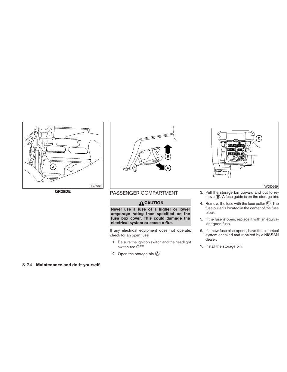 Passenger compartment -24 | NISSAN 2011 Sentra User Manual | Page 305 / 360
