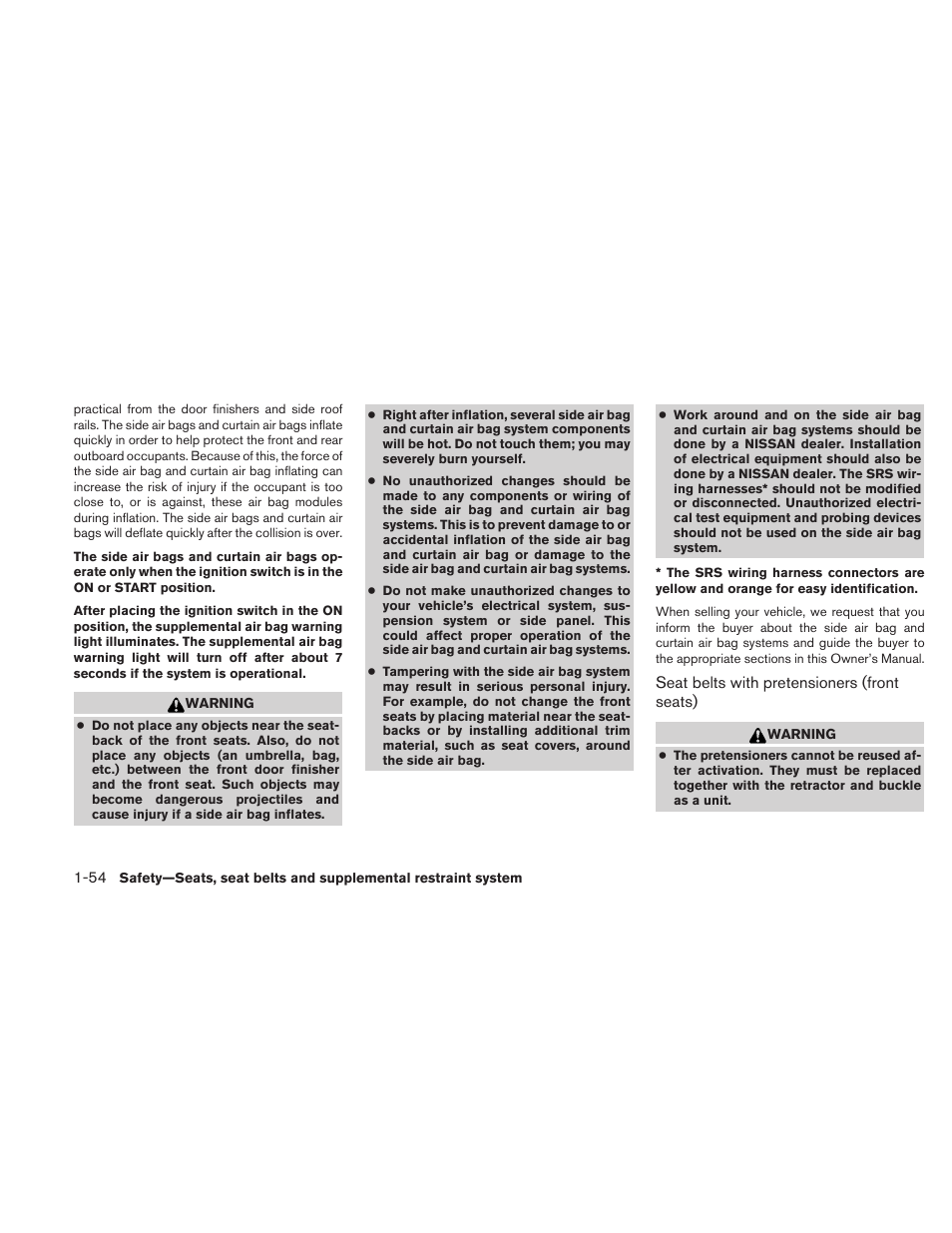 NISSAN 2011 Sentra User Manual | Page 73 / 360