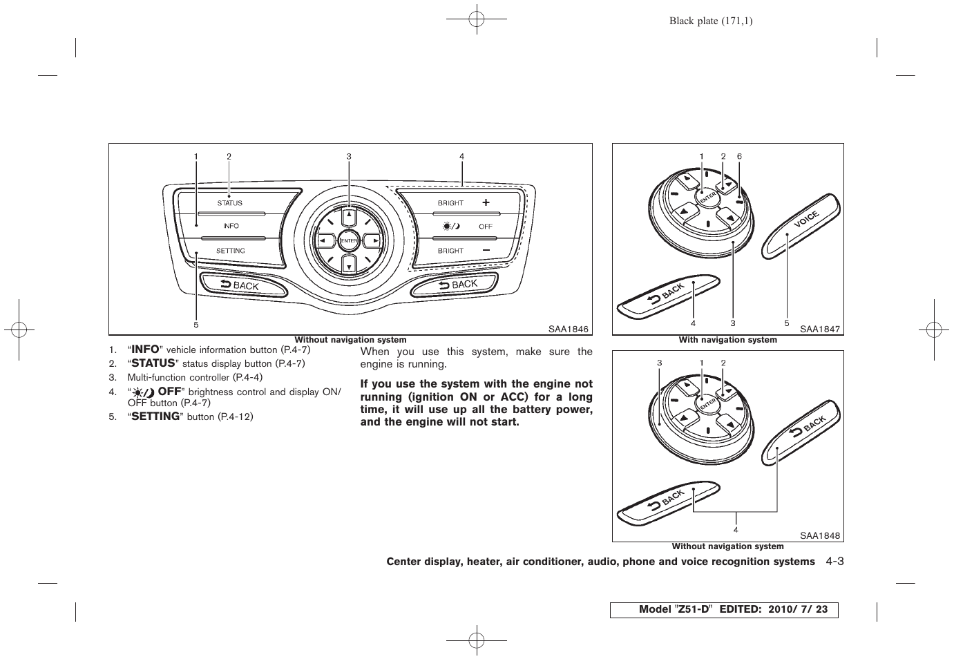 NISSAN 2011 Murano User Manual | Page 173 / 433