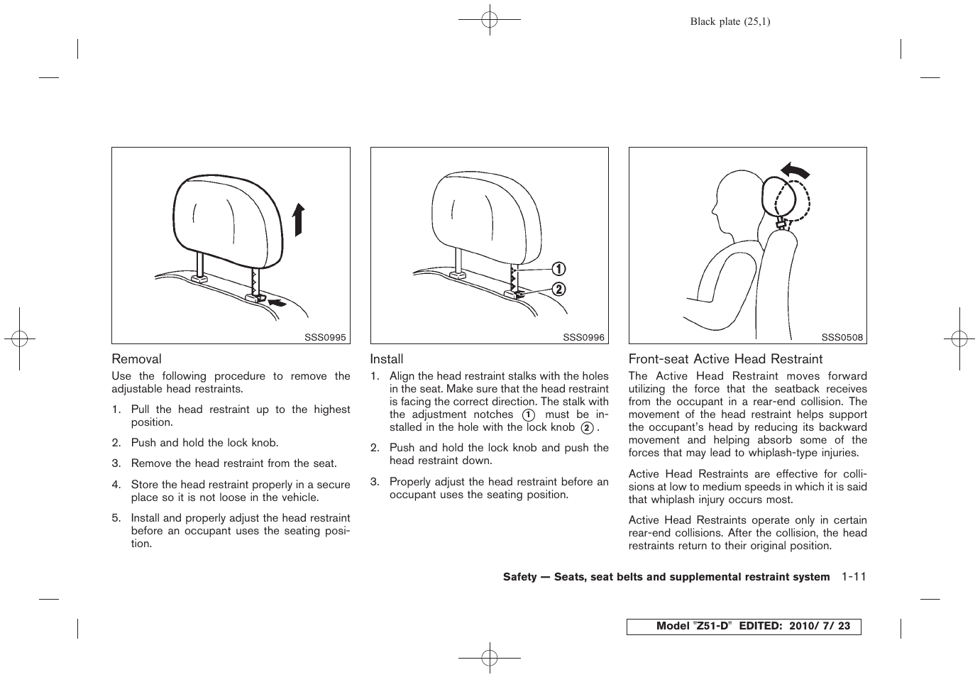 NISSAN 2011 Murano User Manual | Page 27 / 433