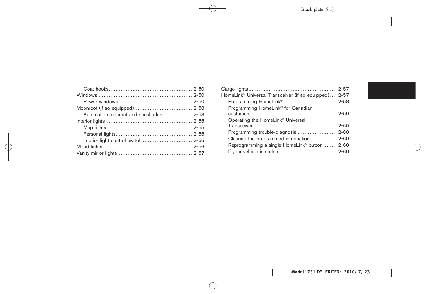 NISSAN 2011 Murano User Manual | Page 75 / 433