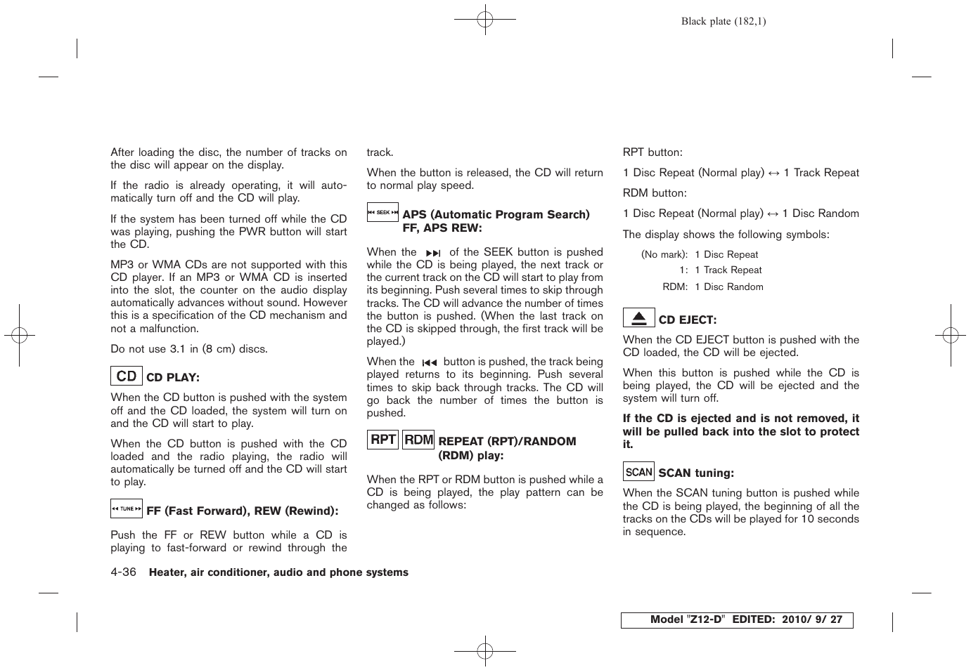 NISSAN 2011 Cube User Manual | Page 184 / 345