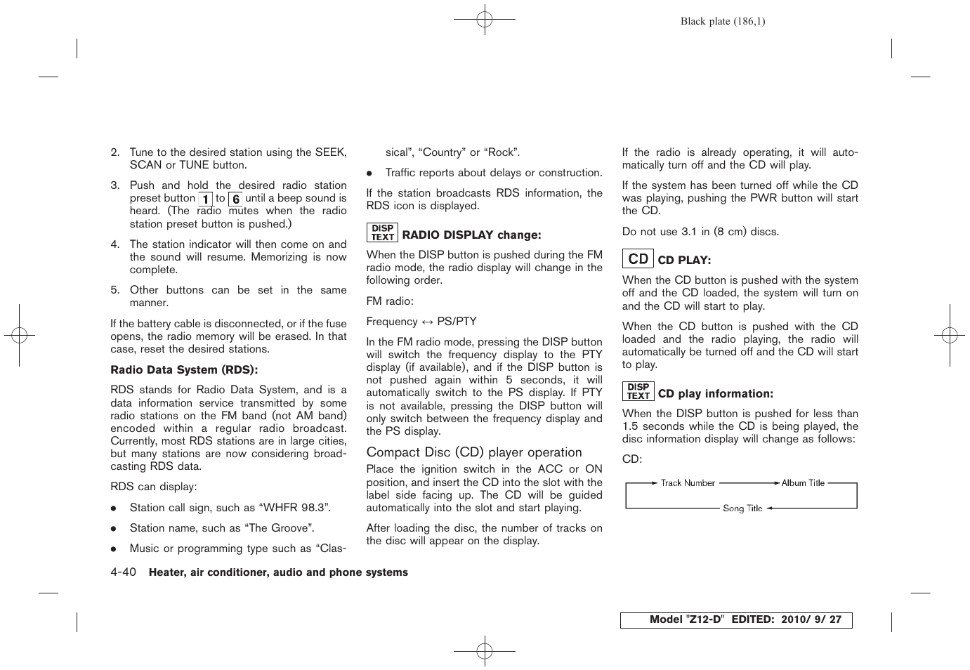 NISSAN 2011 Cube User Manual | Page 188 / 345