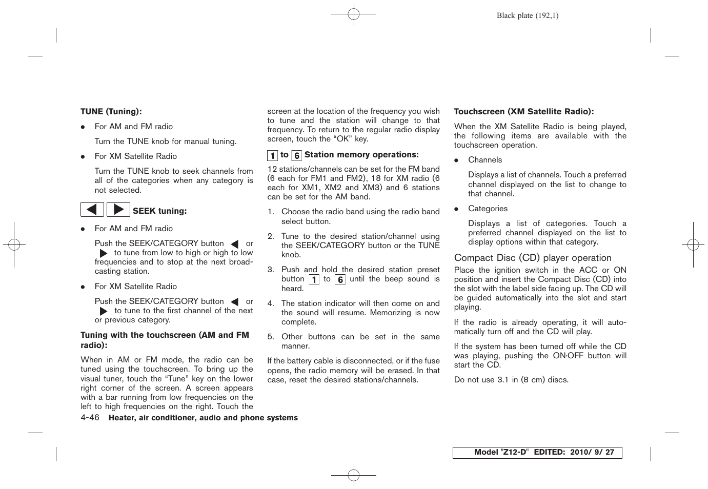 NISSAN 2011 Cube User Manual | Page 194 / 345