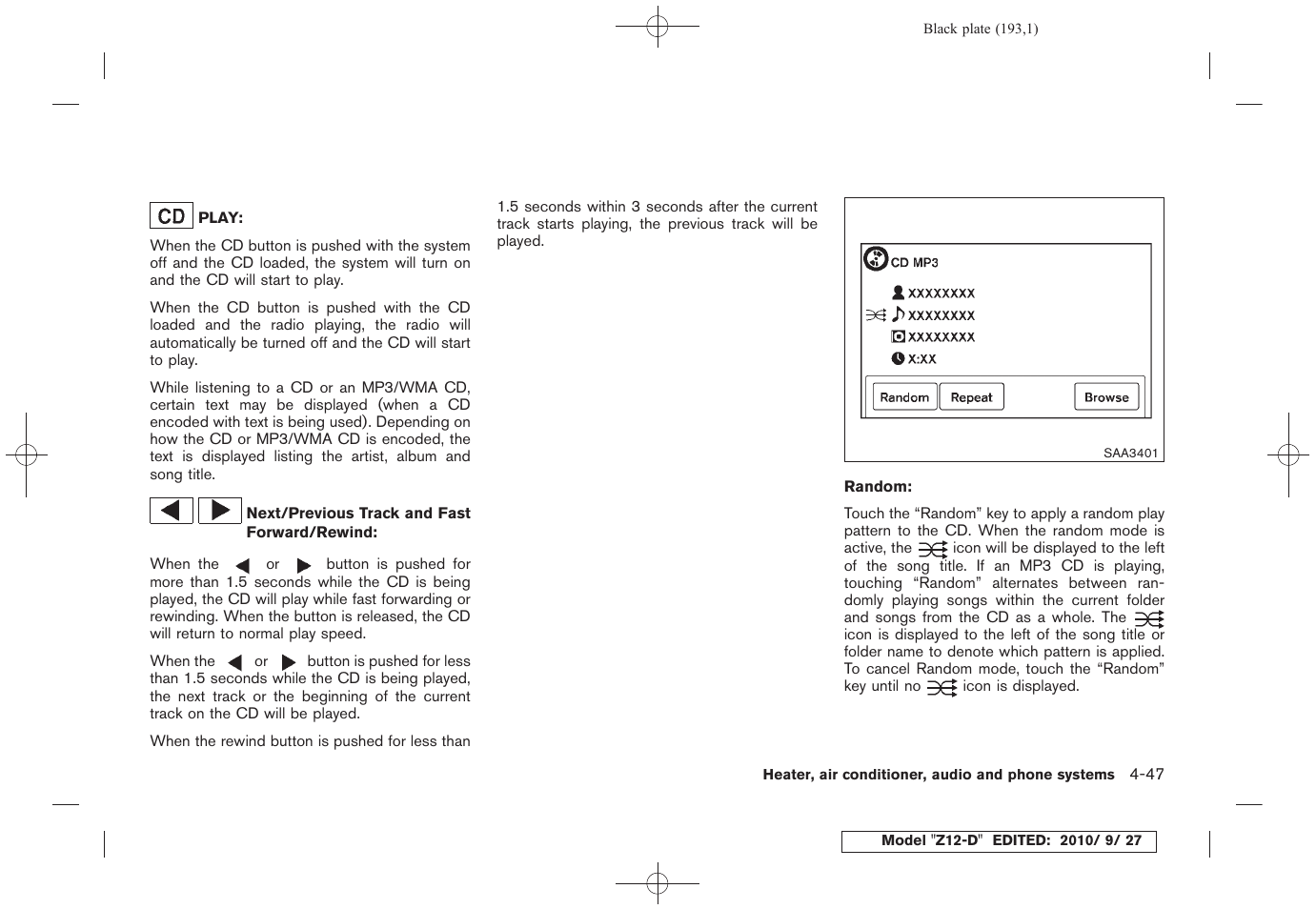 NISSAN 2011 Cube User Manual | Page 195 / 345