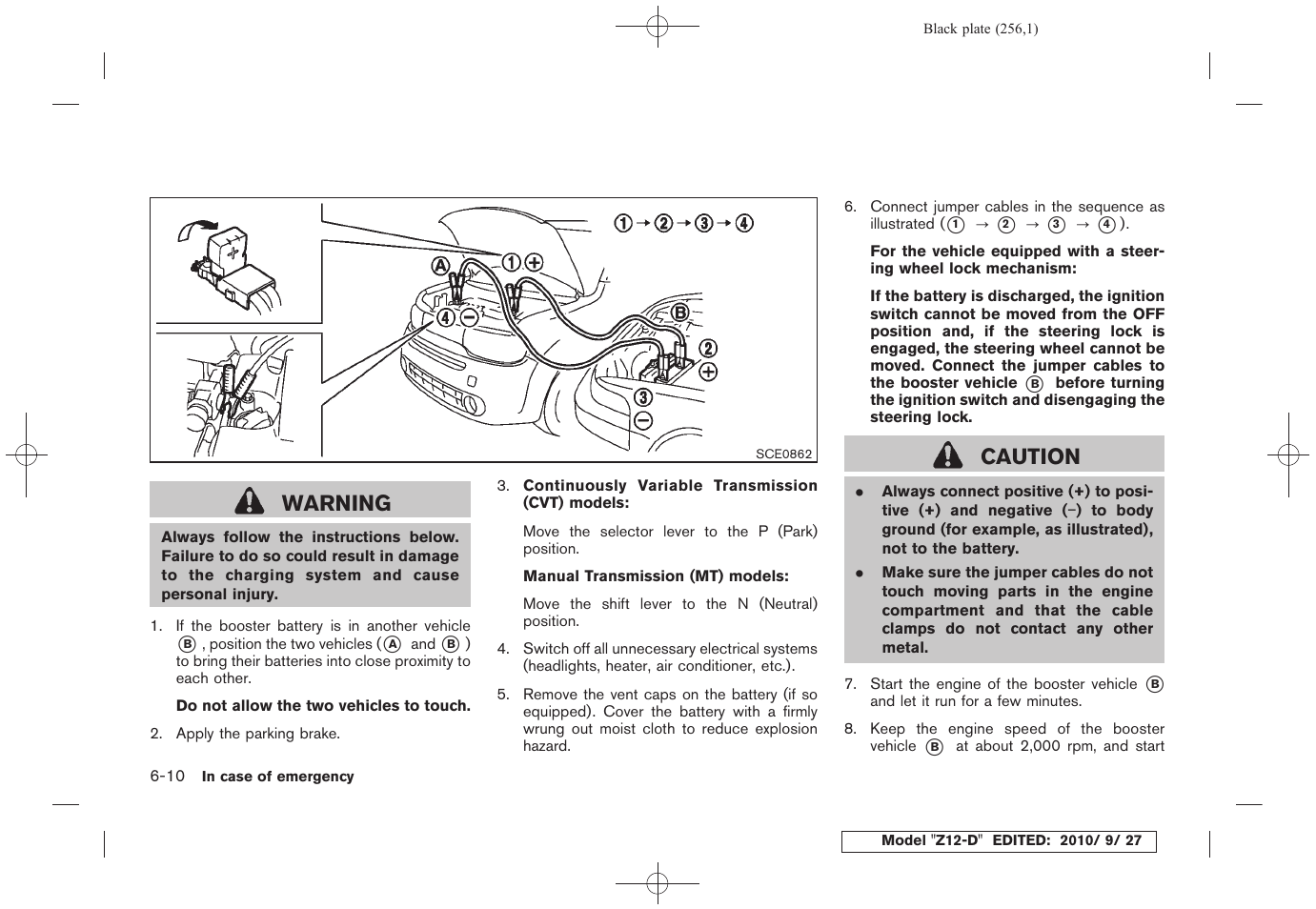 Warning, Caution | NISSAN 2011 Cube User Manual | Page 258 / 345