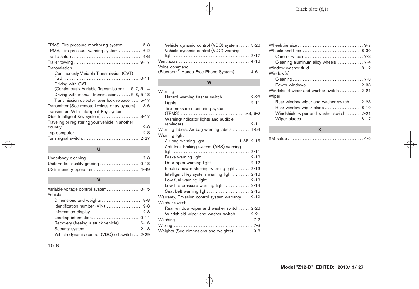 NISSAN 2011 Cube User Manual | Page 342 / 345