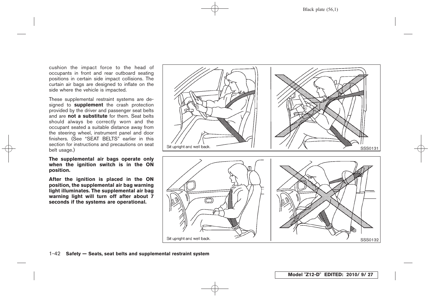 NISSAN 2011 Cube User Manual | Page 60 / 345