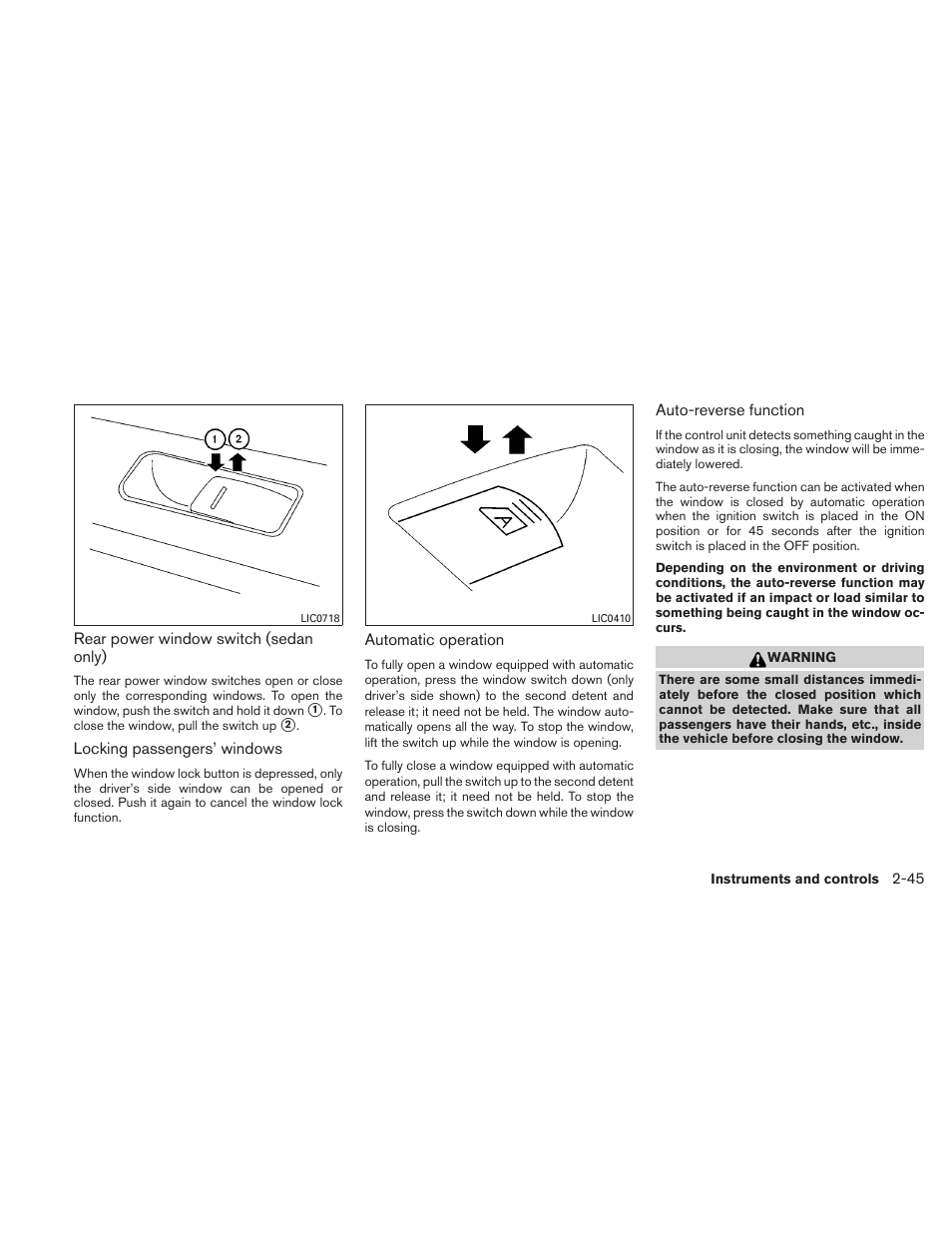 NISSAN 2011 Altima User Manual | Page 124 / 446