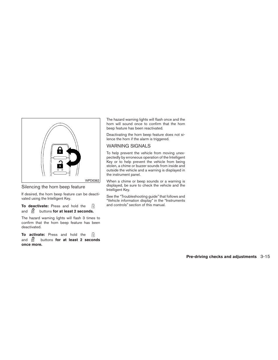 Warning signals -15 | NISSAN 2011 Altima User Manual | Page 150 / 446