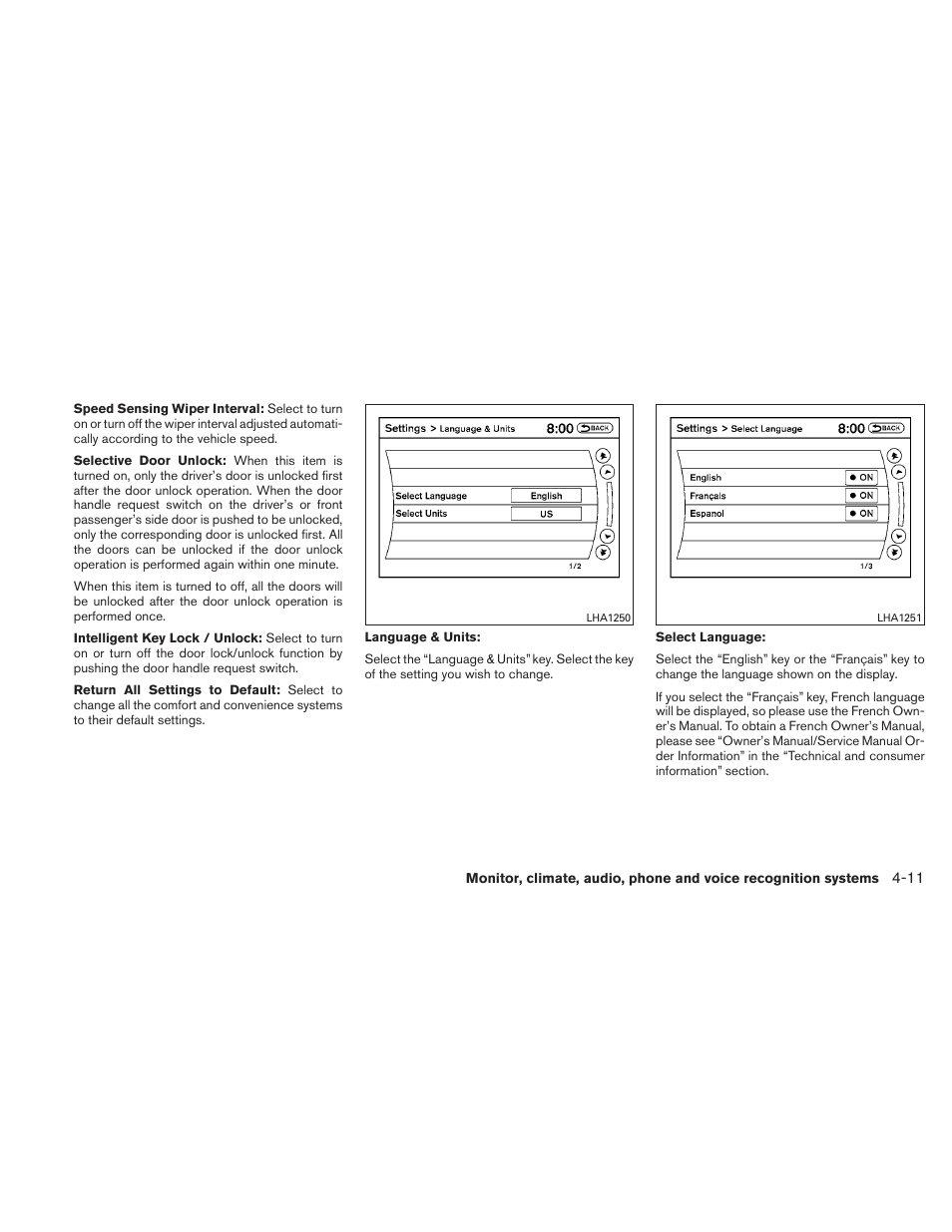 NISSAN 2011 Altima User Manual | Page 178 / 446