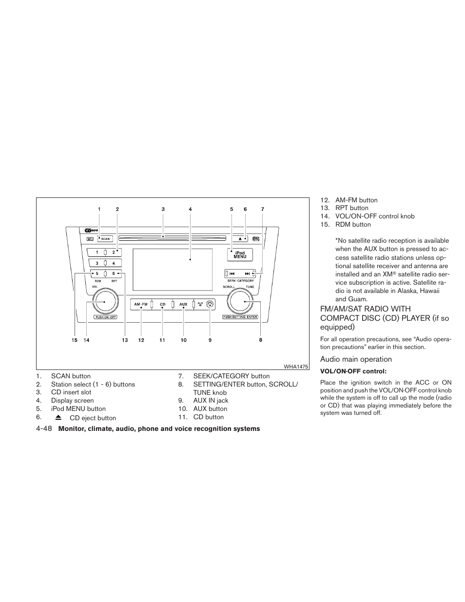 NISSAN 2011 Altima User Manual | Page 215 / 446