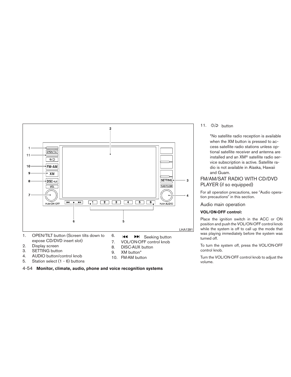 NISSAN 2011 Altima User Manual | Page 221 / 446