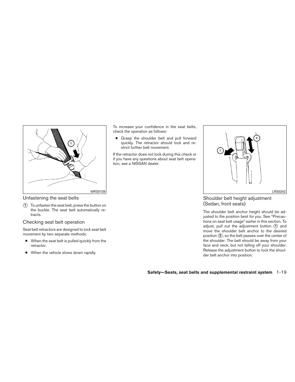 NISSAN 2011 Altima User Manual | Page 38 / 446