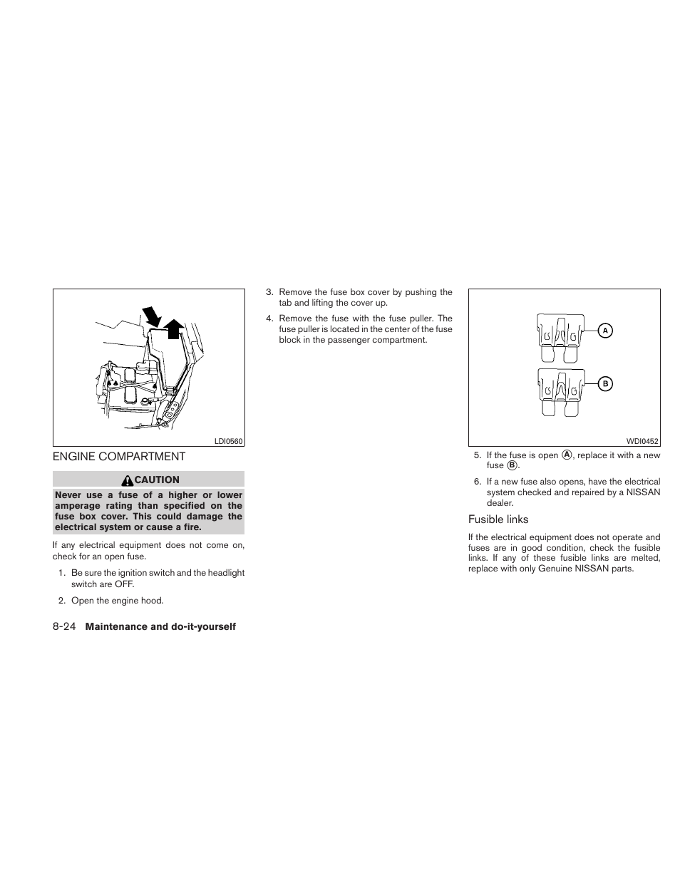 Engine compartment -24 | NISSAN 2011 Altima User Manual | Page 383 / 446