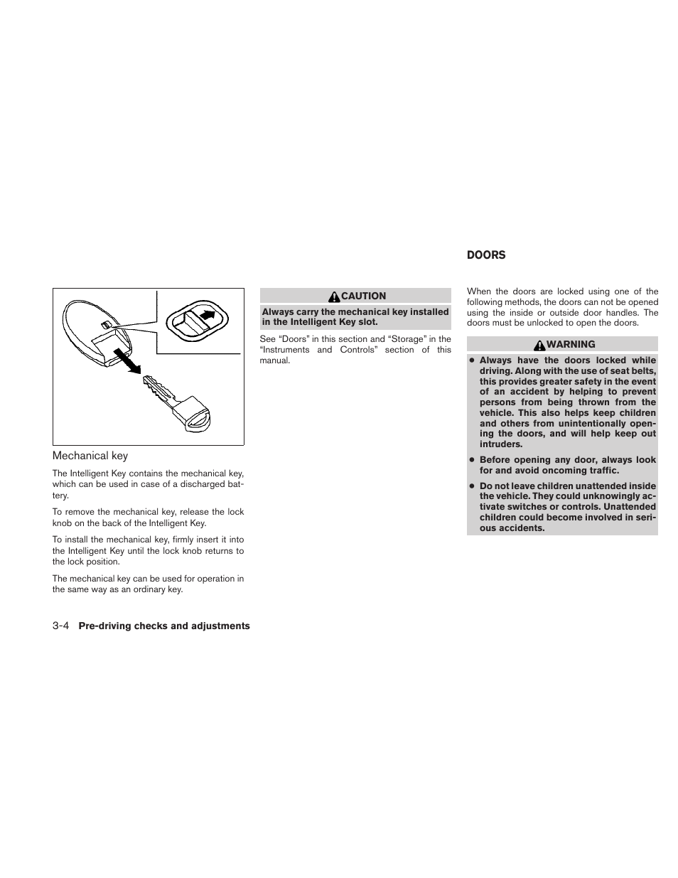 Doors -4 | NISSAN 2010 Sentra User Manual | Page 121 / 331