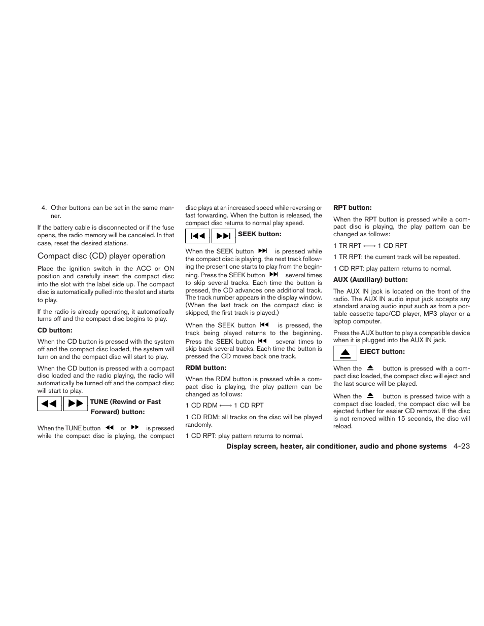 NISSAN 2010 Sentra User Manual | Page 170 / 331