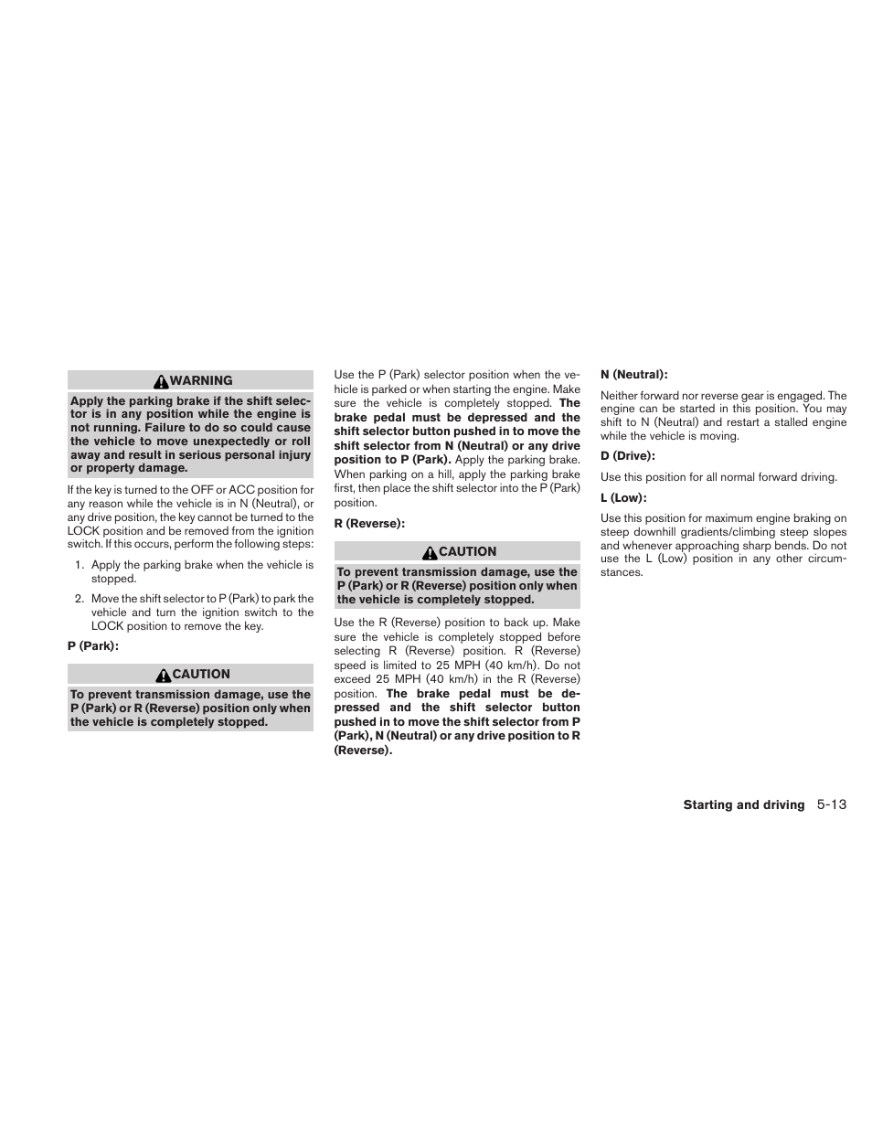 NISSAN 2010 Sentra User Manual | Page 216 / 331