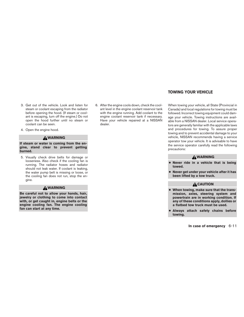 Towing your vehicle -11 | NISSAN 2010 Sentra User Manual | Page 242 / 331