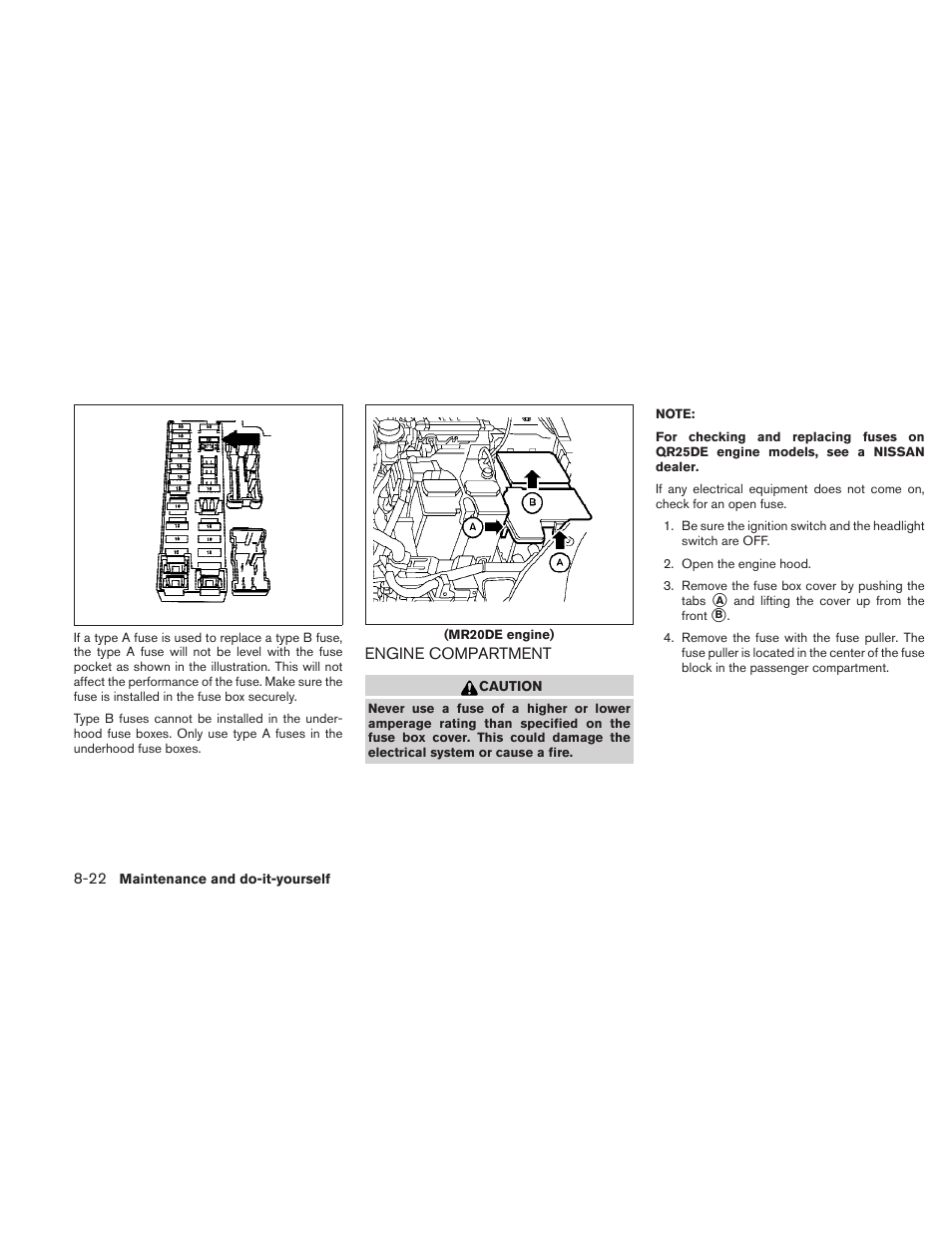 Engine compartment -22 | NISSAN 2010 Sentra User Manual | Page 275 / 331
